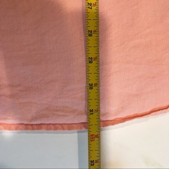 Izod Orange Oxford Subtle Stripe Short Sleeve 100% Cotton Button Down Shirt 2XB - Picture 12 of 12